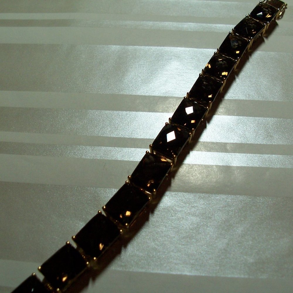 10K Gold Smoky Quartz Bracelet